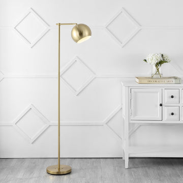 Eva 58.5" Modern Contemporary Iron LED Floor Lamp - JONATHAN Y